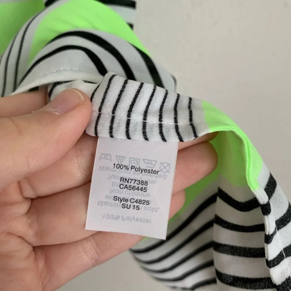 J. Crew factory neon striped tank top size 0 - Picture 4 of 5